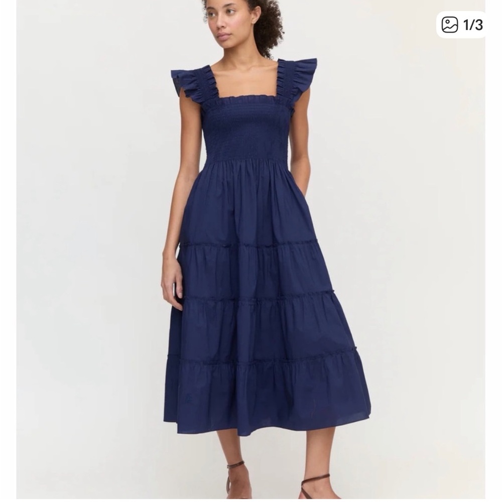 Hill House Navy Smocked Waist Nap Dress